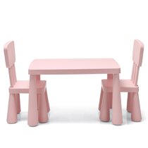 Kids pink outlet table and chairs